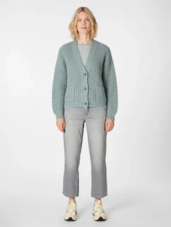 Damen-Strickjacke geknöpft