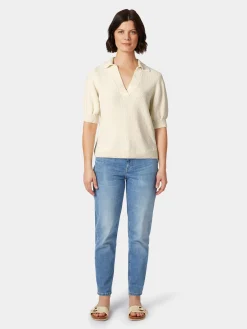 Damen-Strickpolo Bouclé