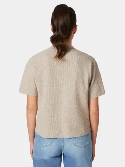 Damen-Strickpolo geknöpft