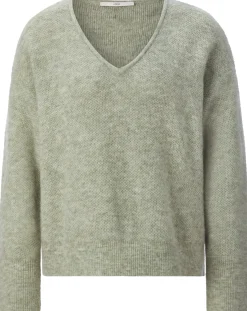 Damen-Strickpullover V-Ausschnitt