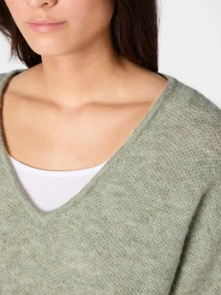 Damen-Strickpullover V-Ausschnitt