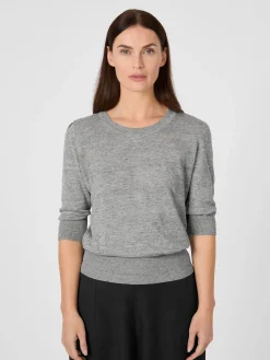 Damen-Strickshirt Dreiviertelarm