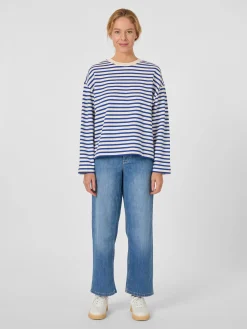 Damen-Sweatshirt gestreift