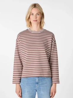 Damen-Sweatshirt gestreift