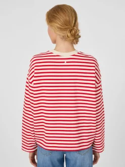 Damen-Sweatshirt gestreift