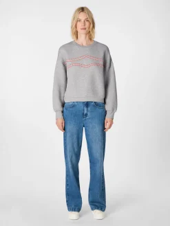 Damen-Sweatshirt mit Stickerei