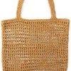 Damen-Tote Bag Raffia, natur