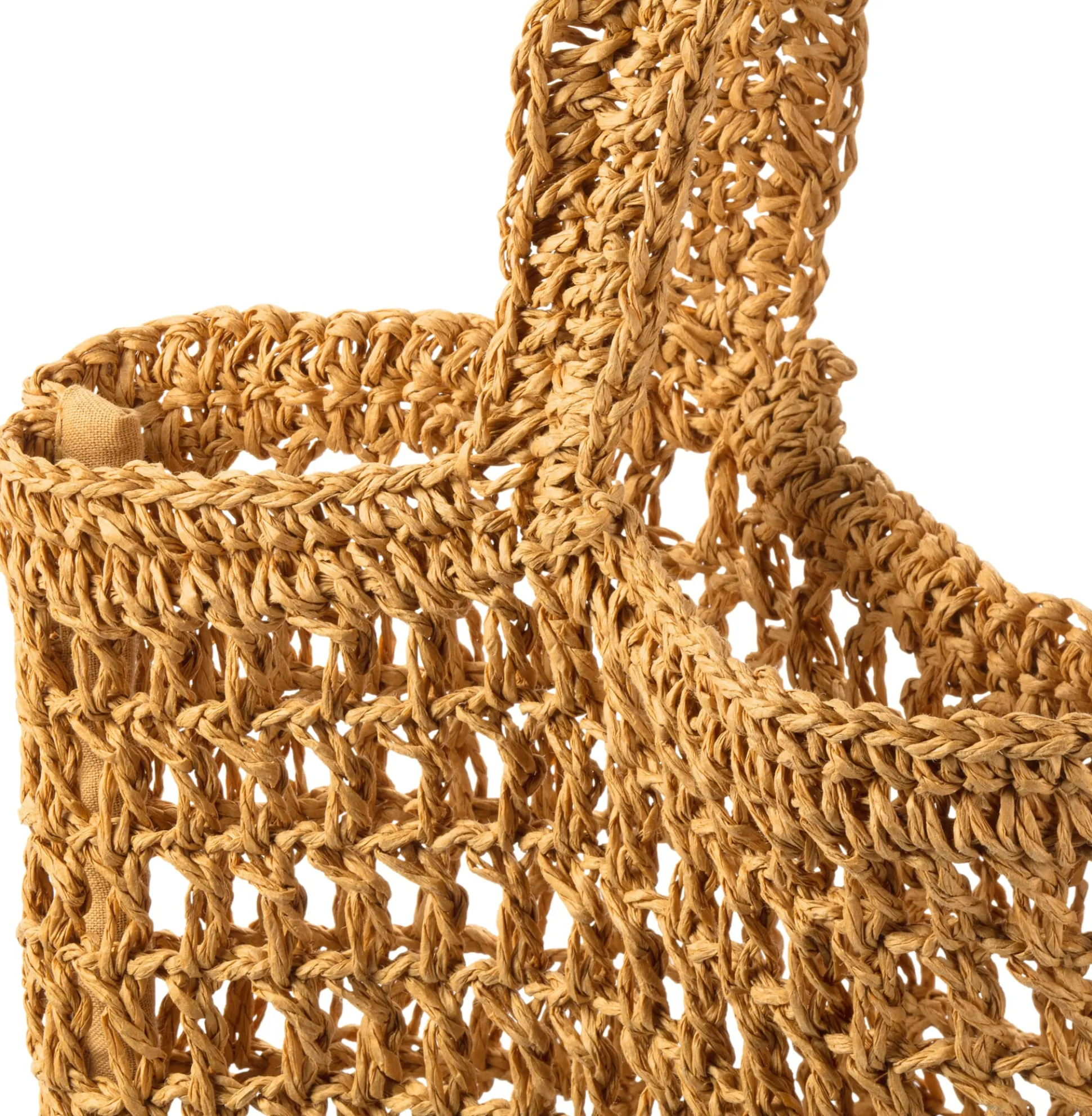 Damen-Tote Bag Raffia, natur