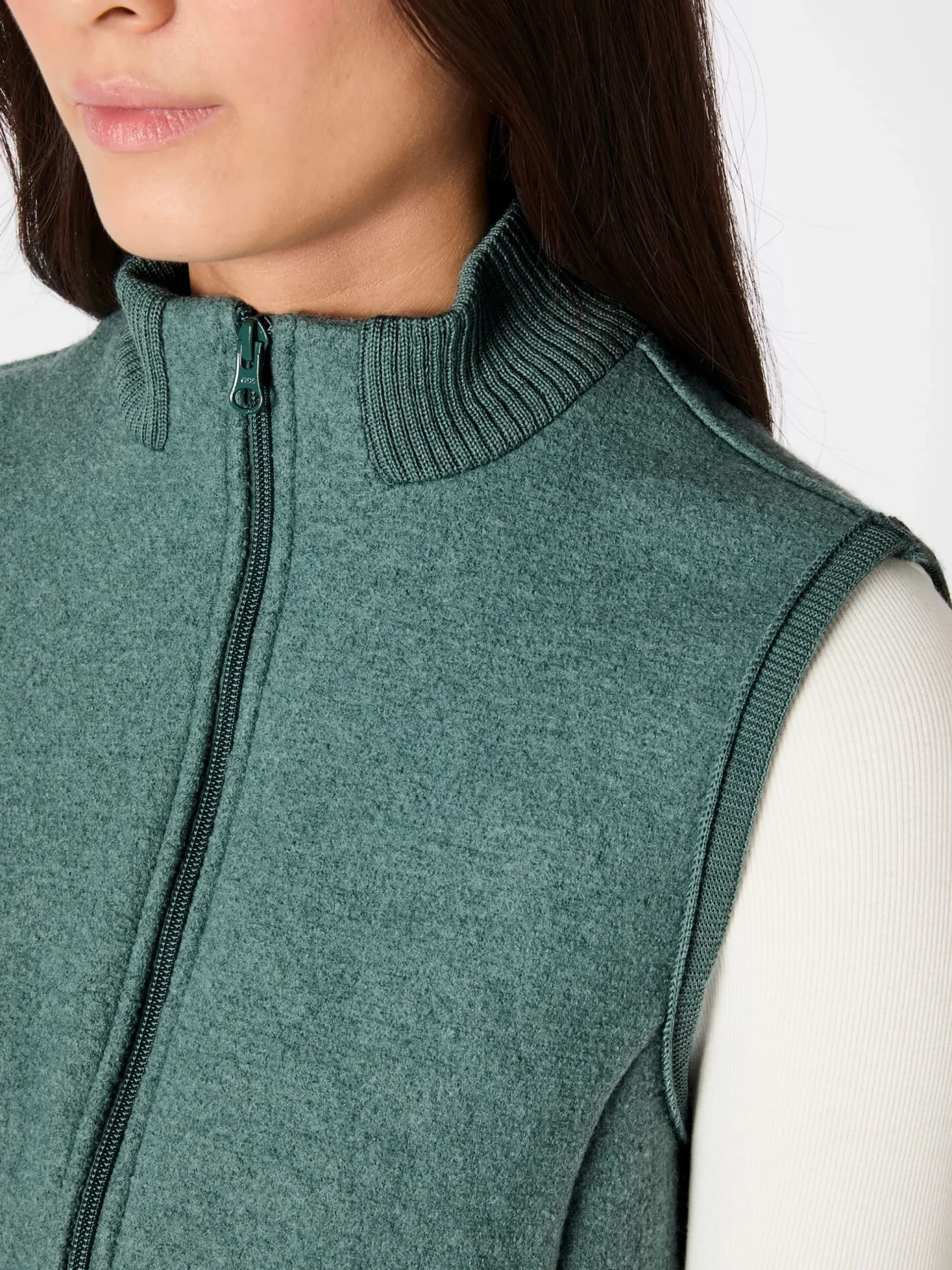 Damen-Walkweste Schurwolle