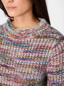 Damen-Wendepullover meliert