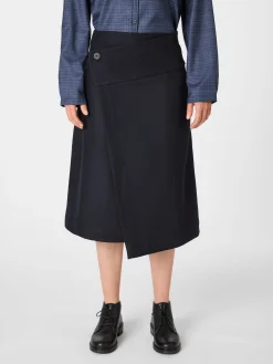 Damen-Wickelrock Wolle