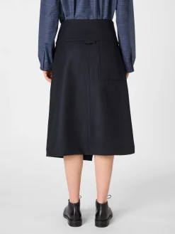 Damen-Wickelrock Wolle