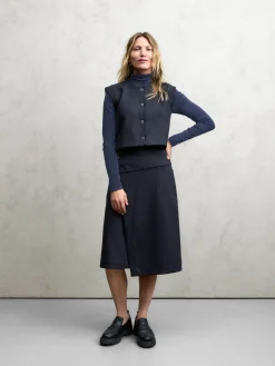 Damen-Wickelrock Wolle