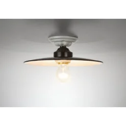 Deckenleuchte Emaille und Keramik