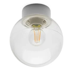 Deckenleuchte Porzellan und Klarglas