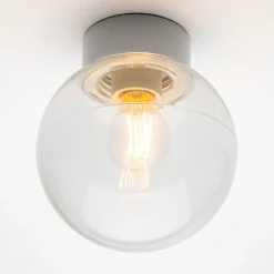 Deckenleuchte Porzellan und Klarglas