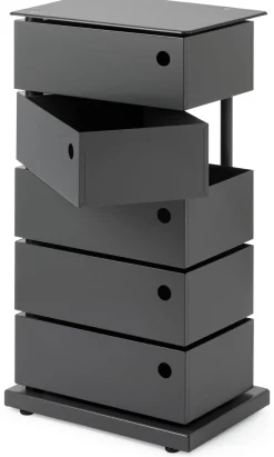 Drehladen-Container Stahlblech 5-fach anthrazit