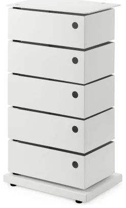 Drehladen-Container Stahlblech 5-fach weiß