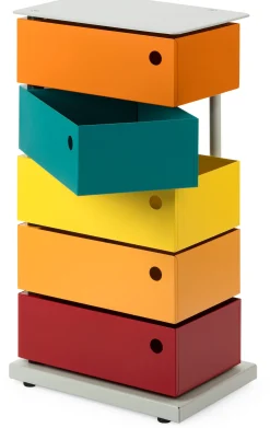 Drehladen-Container Stahlblech 5-fach Polychrom Bruno