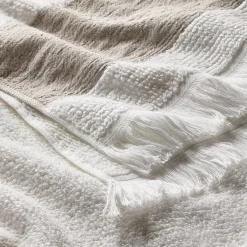 Duschtuch Leinenbordüre