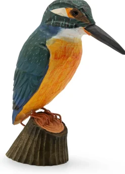 Eisvogel Lindenholz handgeschnitzt