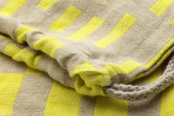 Finnischer Leinenbeutel Würfelmuster