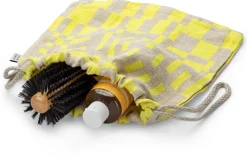 Finnischer Leinenbeutel Würfelmuster