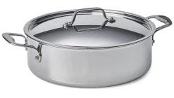 Flachkasserolle Edelstahl