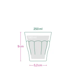 Französisches Kaffeeglas schwarz