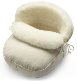 Fußtasche Lammfell olivengegerbt