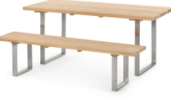 Gartentisch Lärchenholz mit Edelstahlgestell