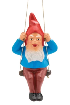 Gartenzwerg mit Schaukel