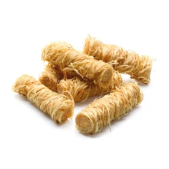 Geharzte Holzwolle in Rollen