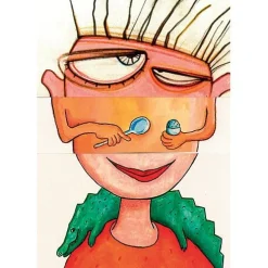 Gesichter-Legespiel Auge, Nase, Mund