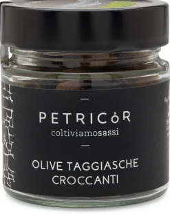 Getrocknete Taggiasca-Oliven