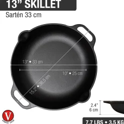 Große Gusseisenpfanne mit Griffen