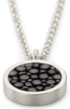 Halskette Silber-Rochenleder