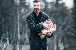 Haus- und Bademantel Rautenmuster