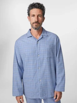 Herren-Flanellpyjama kariert