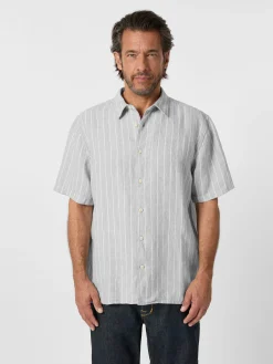 Herrenhemd Leinen gestreift