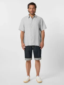 Herrenhemd Leinen gestreift