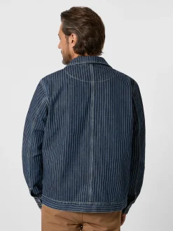 Herren-Hemdjacke gestreift