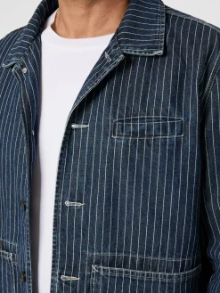 Herren-Hemdjacke gestreift