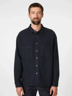 Herren-Hemdjacke gestreift