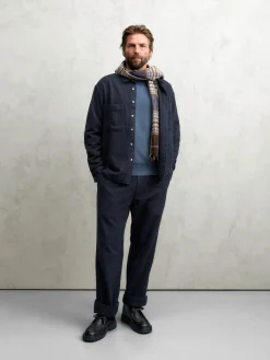 Herren-Hemdjacke gestreift