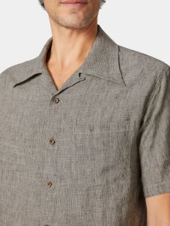 Herren-Leinenhemd Halbarm 1947