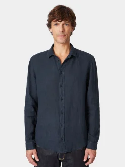 Herren-Leinenhemd vorgewaschen