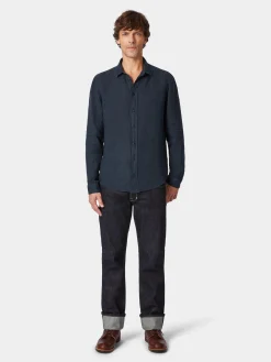 Herren-Leinenhemd vorgewaschen