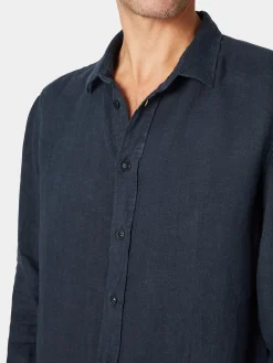 Herren-Leinenhemd vorgewaschen