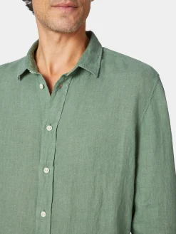 Herren-Leinenhemd vorgewaschen